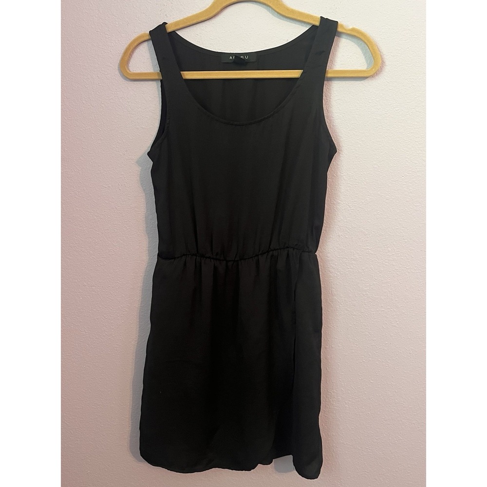 Amisu Black Chiffon Sleeveless Mini Dress Size XS 4